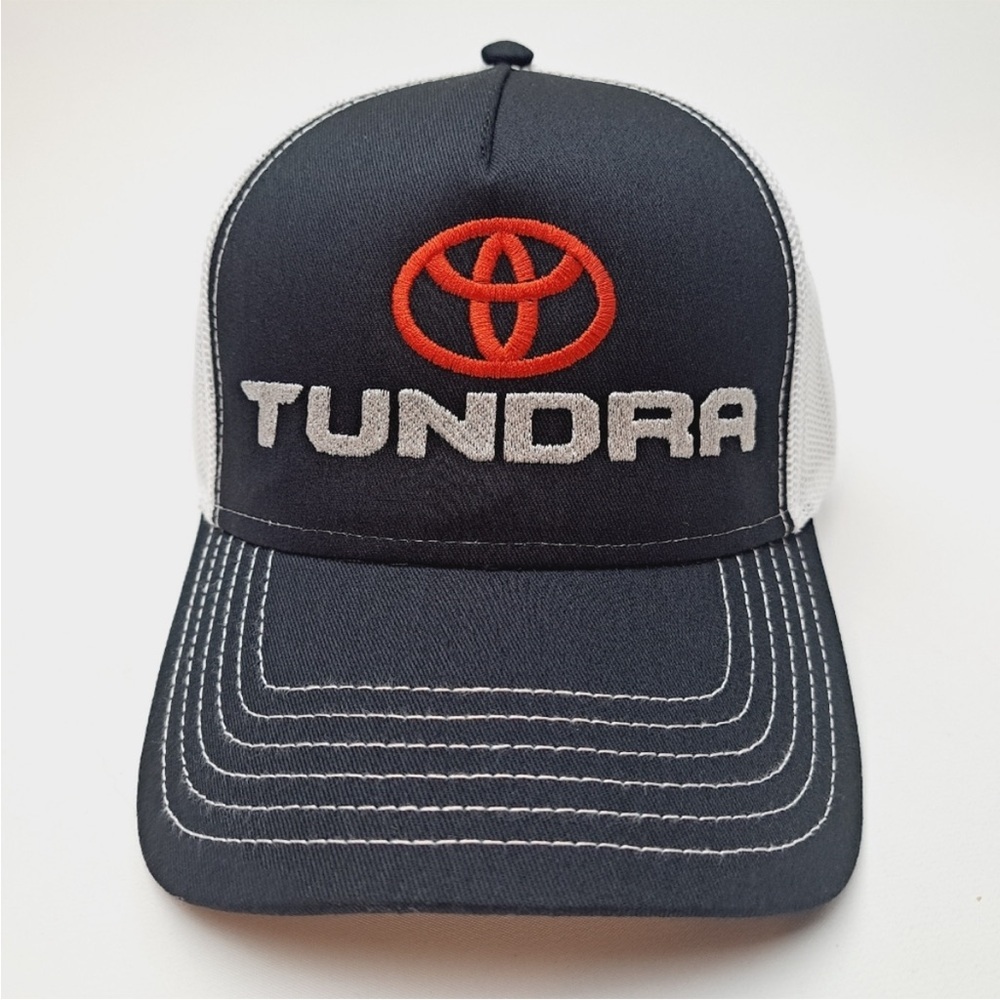 Tundra Embroidered Snapback Trucker Curved Bill Cap Hat